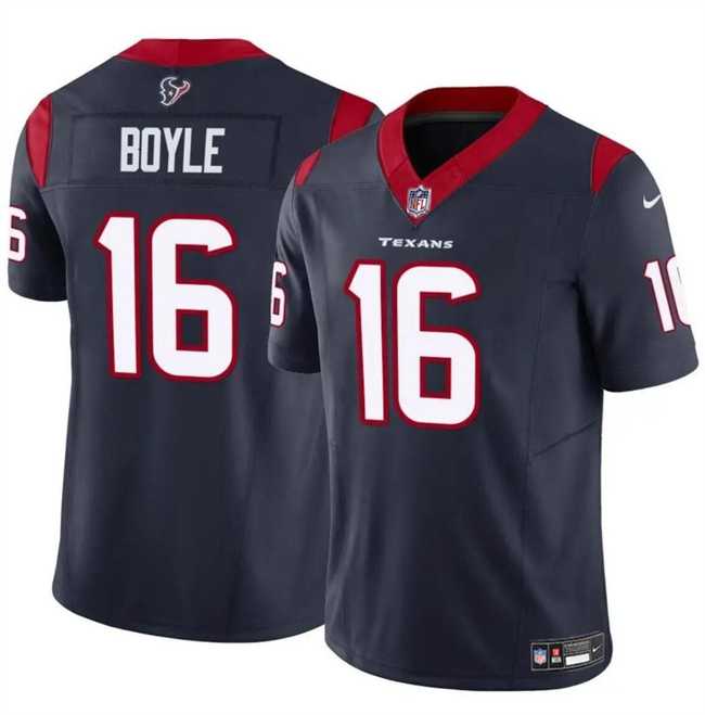 Men & Women & Youth Houston Texans #16 Tim Boyle Navy 2024 F.U.S.E Vapor Untouchable Stitched Jersey